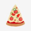 Pizza Slice Plush Squeaky Dog Toy