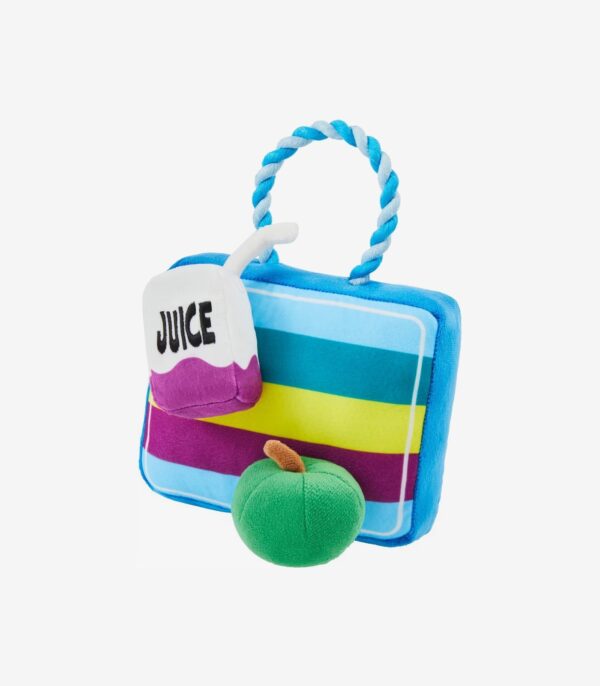 Apple Plush with Rope Squeaky Toy